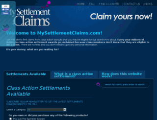 mysettlementclaims.com screenshot