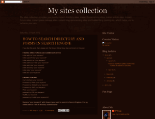 mysitescollection.blogspot.com screenshot