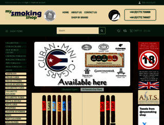 mysmokingshop.co.uk screenshot