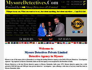 mysoredetectives.com screenshot