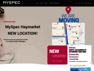 myspec.com.au screenshot