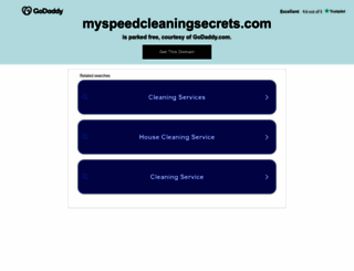 myspeedcleaningsecrets.com screenshot