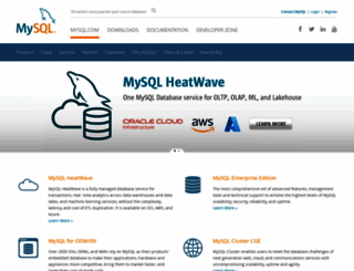 mysql.com screenshot