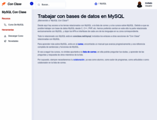 mysql.conclase.net screenshot