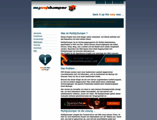 mysqldumper.de screenshot