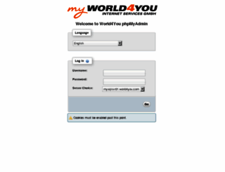 mysqlsvradmin.world4you.com screenshot