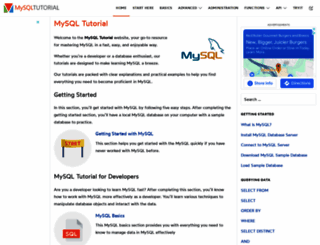 mysqltutorial.org screenshot