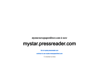 mystar.newspaperdirect.com screenshot