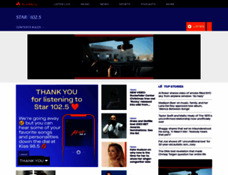 mystar1025.radio.com screenshot