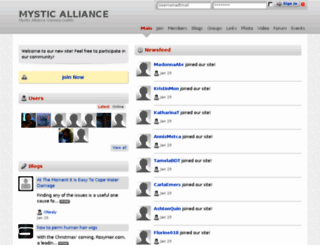 mysticalliance.com screenshot