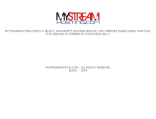 mystreamhosting.com screenshot