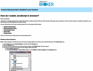 mysupportbroker.com screenshot