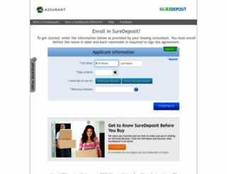 mysuredeposit.com screenshot