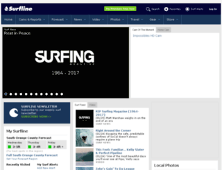 mysurfline.com screenshot