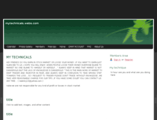 mytechnicals.webs.com screenshot