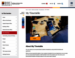 mytimetable.ucc.ie screenshot