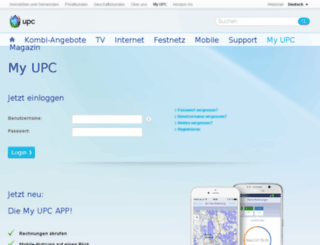 myupc.upc-cablecom.ch screenshot