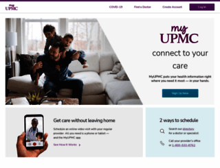 myupmc.upmc.com screenshot