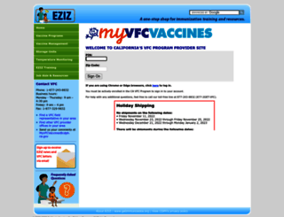 myvfcvaccines.org screenshot