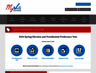 myvote.wi.gov screenshot