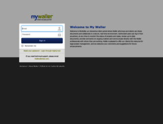 mywaller.wallerlaw.com screenshot