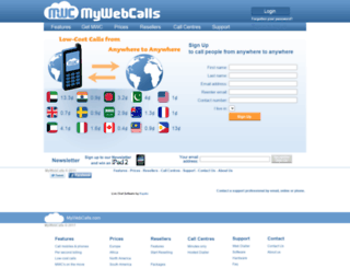 mywebcalls.com screenshot