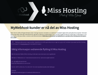 mywebhost.no screenshot