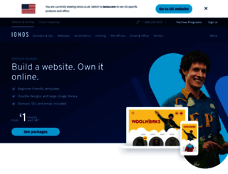 mywebsite.1and1.co.uk screenshot