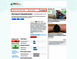 mywebsitevaluation.co.uk.cutestat.com screenshot