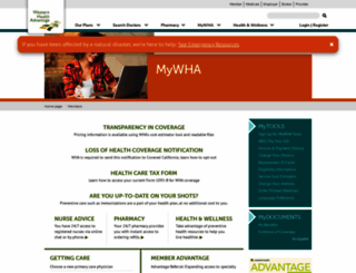 mywha.org screenshot