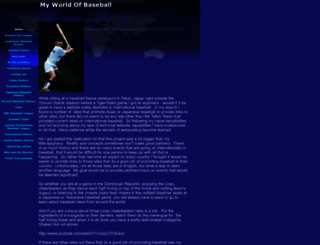 myworldofbaseball.com screenshot