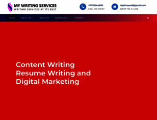 mywritingservices.in screenshot