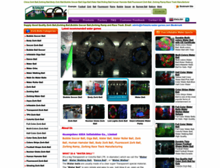 myzorbingball.com screenshot