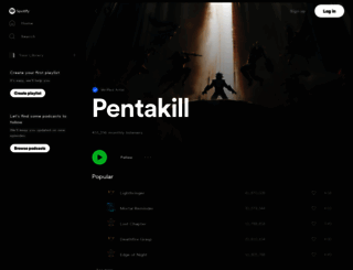 na.pentakillmusic.com screenshot