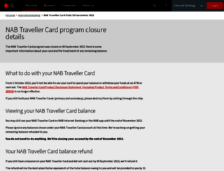 nabtravellercard.com.au screenshot