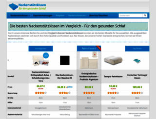 nacken-stuetzkissen.com screenshot