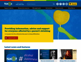 nacoa.co.uk screenshot