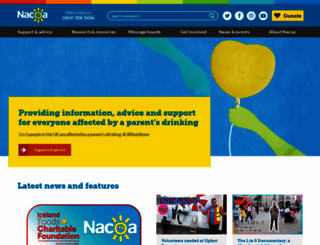 nacoa.org.uk screenshot