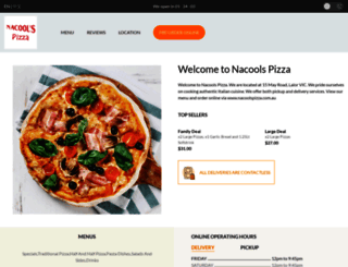nacoolspizza.com.au screenshot