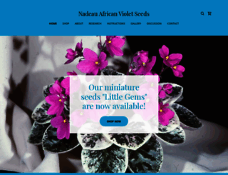 nadeausafricanvioletseeds.com screenshot