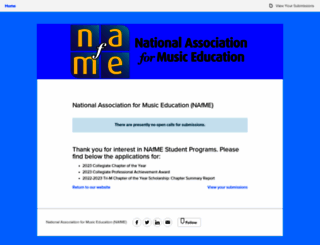 nafme.submittable.com screenshot