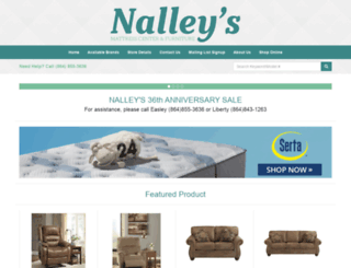 nalleysmattress.com screenshot