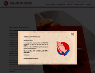 namaste-restaurant.com screenshot
