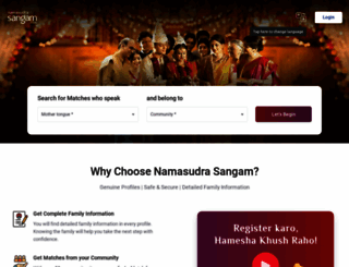 namasudra.sangam.com screenshot