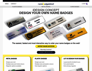 namebadgesdirect.com.au screenshot