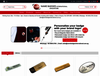 namebadgesinternational.com.sg screenshot