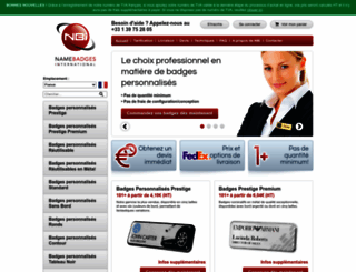 namebadgesinternational.fr screenshot