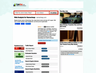 namecheap.com.cutestat.com screenshot