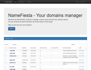 namefiesta.com screenshot