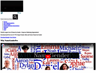 namegenderpro.com screenshot